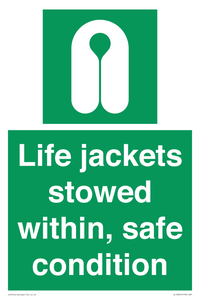 Life jackets stowed within